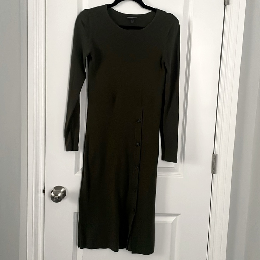 Button- skirt Sweater Dress
